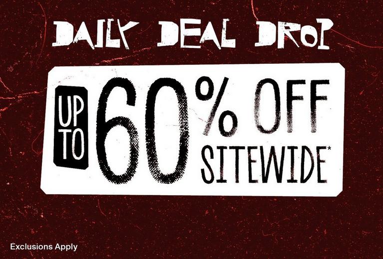 Daily deal drop: up to 60% off sitewide. Exclusions apply. Shop Now.