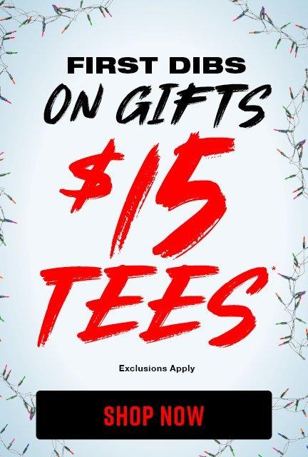 Shop $15 Tees