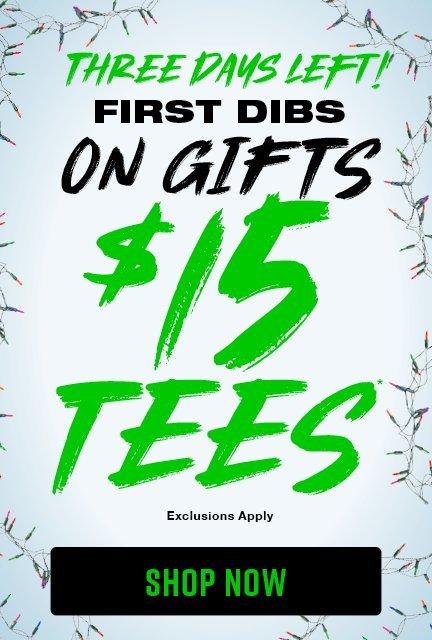 Shop $15 Tees