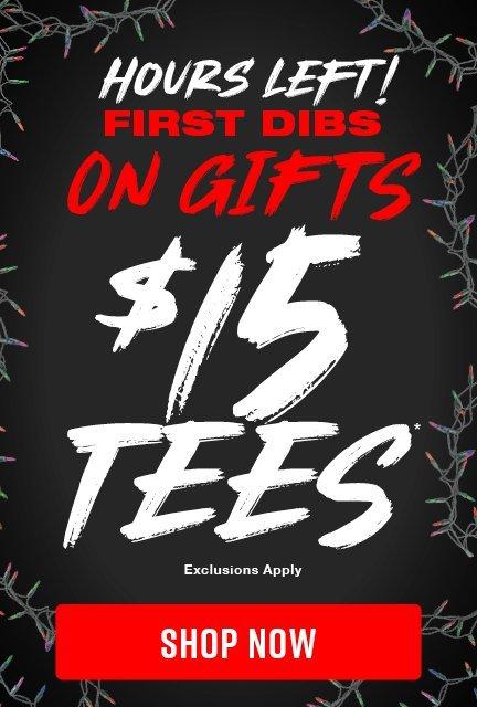 Shop $15 Tees