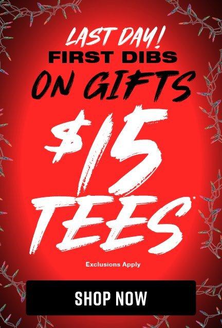 Shop $15 Tees