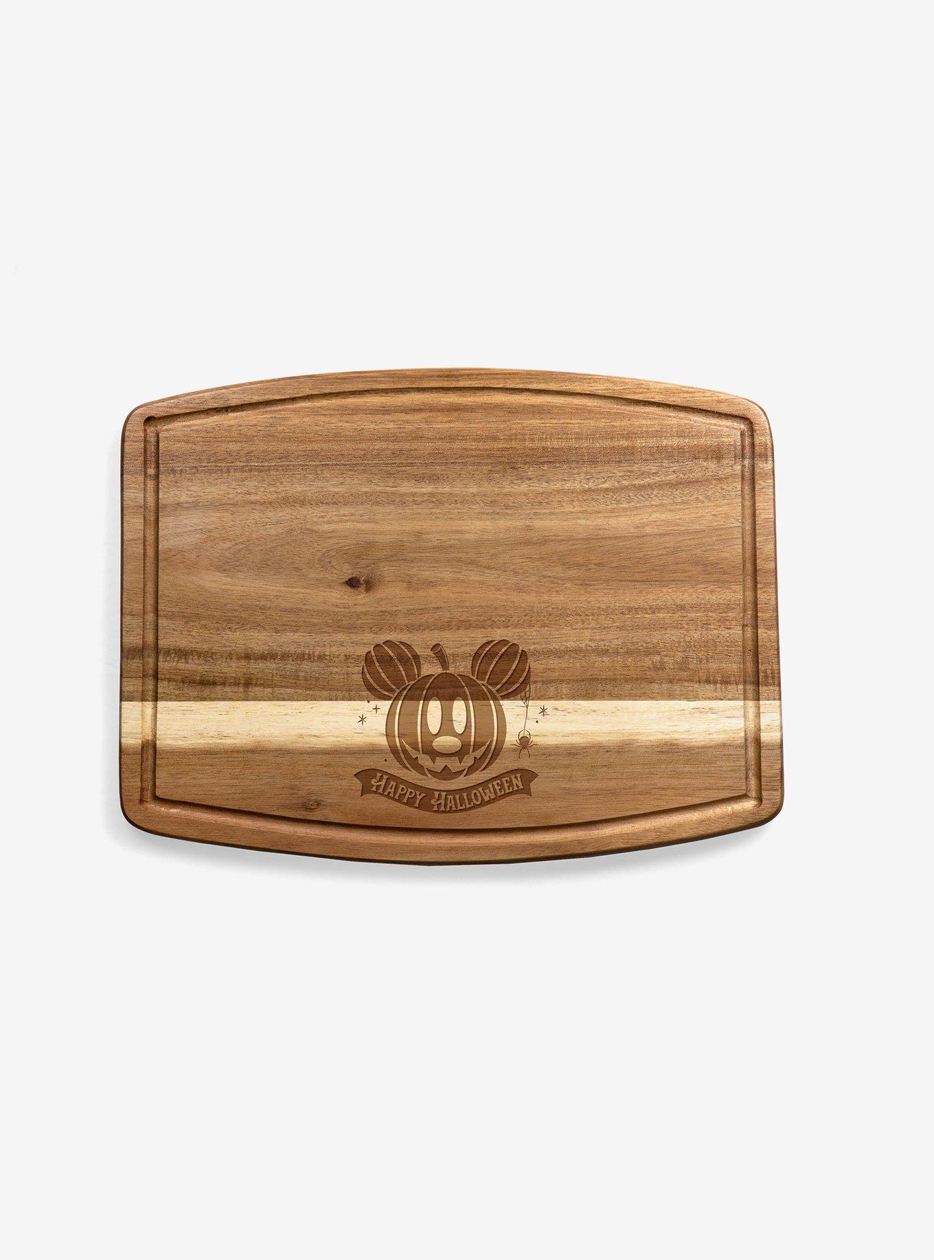 Disney Mickey Mouse Pumpkin Face Ovale Acacia Cutting Board, , alternate