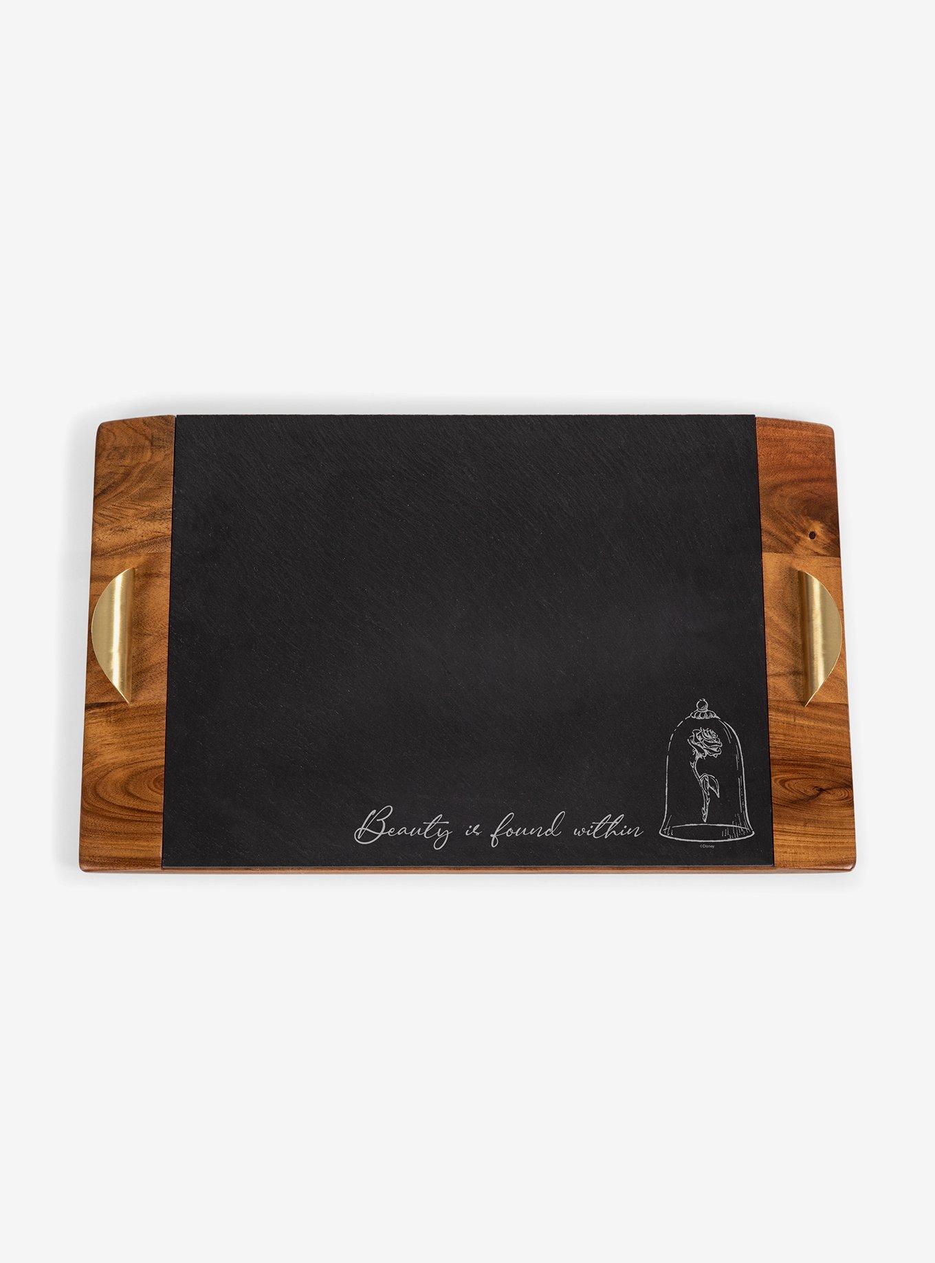 Disney Beauty And The Beast Covina Acacia And Slate Serving Tray