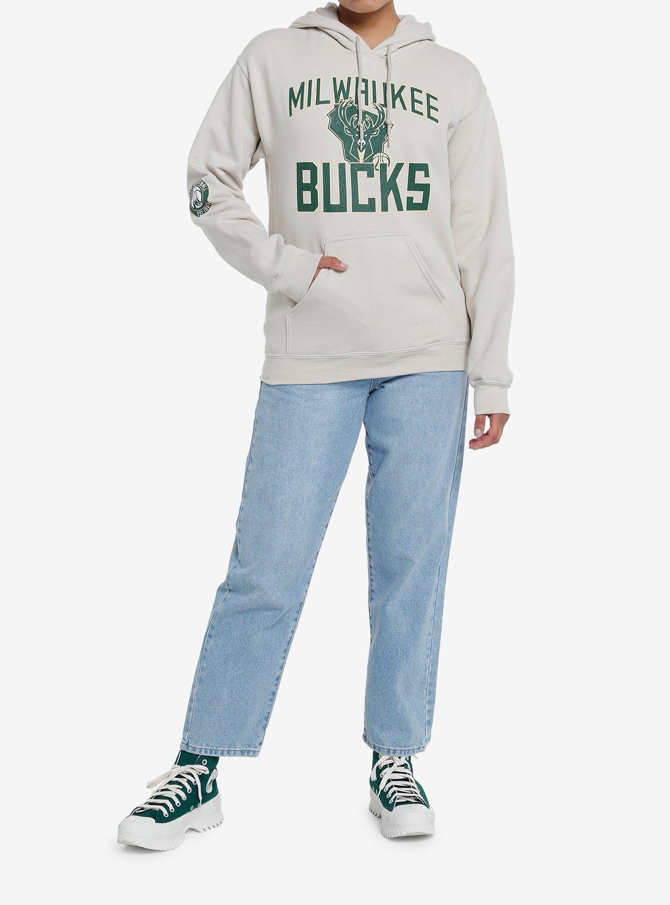 Her Universe NBA Milwaukee Bucks Hoodie, GREEN HEATHER, alternate