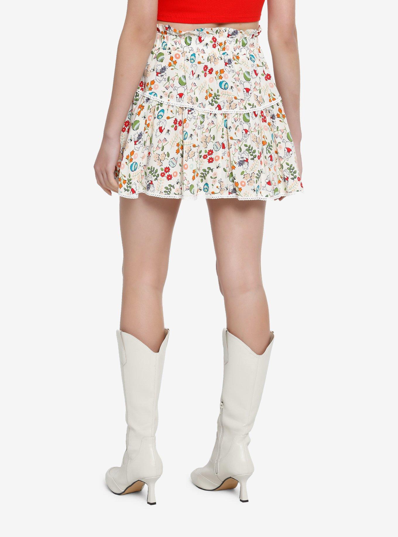 Disney Winnie The Pooh Lace Trim Floral Skort, MULTI, alternate
