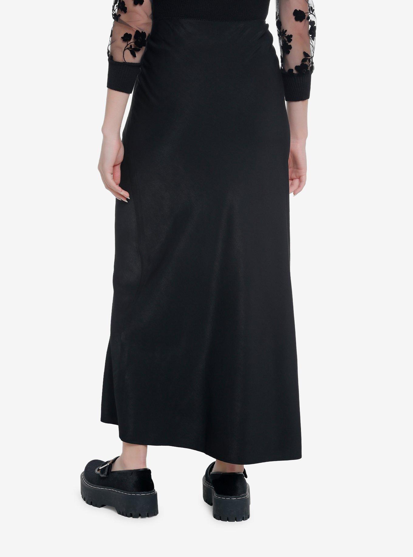 Black Maxi Skirt, BLACK, alternate