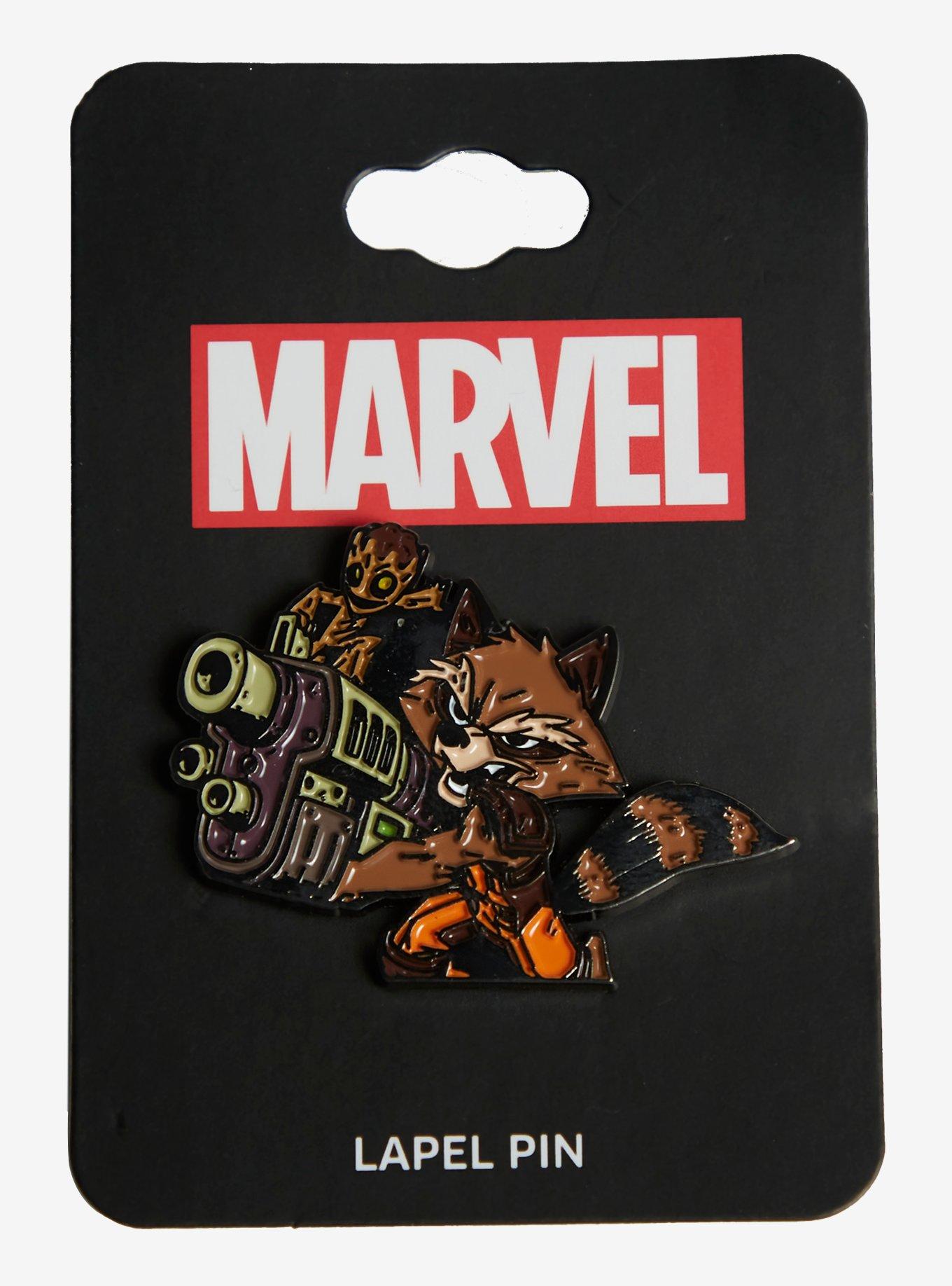 Marvel Guardians of the Galaxy Rocket and Groot Enamel Pin - BoxLunch Exclusive, , alternate