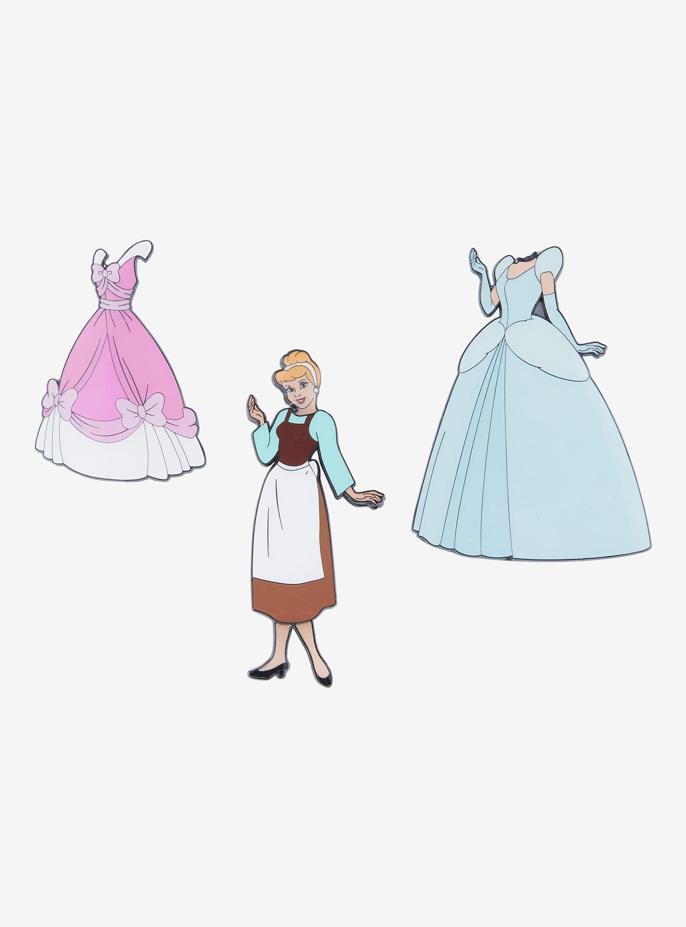 Loungefly Disney Cinderella Interchangeable Dress Enamel Pin Set, , alternate