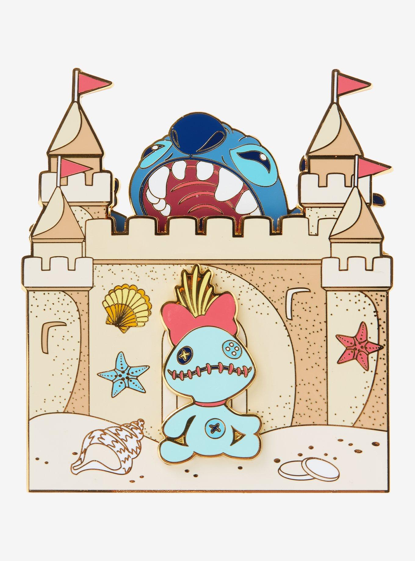 Loungefly Disney Lilo & Stitch Sand Castle Limited Edition Enamel Pin , , alternate