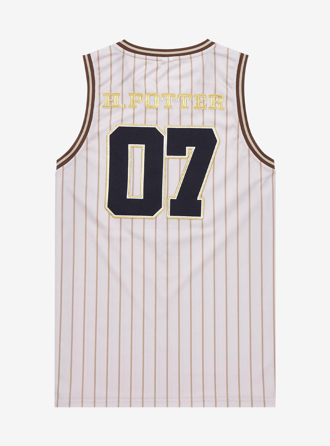 Harry Potter Hogwarts Crest Basketball Jersey - BoxLunch Exclusive, BEIGE, alternate