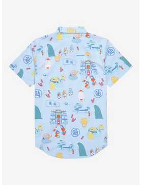 Studio Ghibli Spirited Away Tonal Icons Allover Print Woven Button-Up - BoxLunch Exclusive, , hi-res