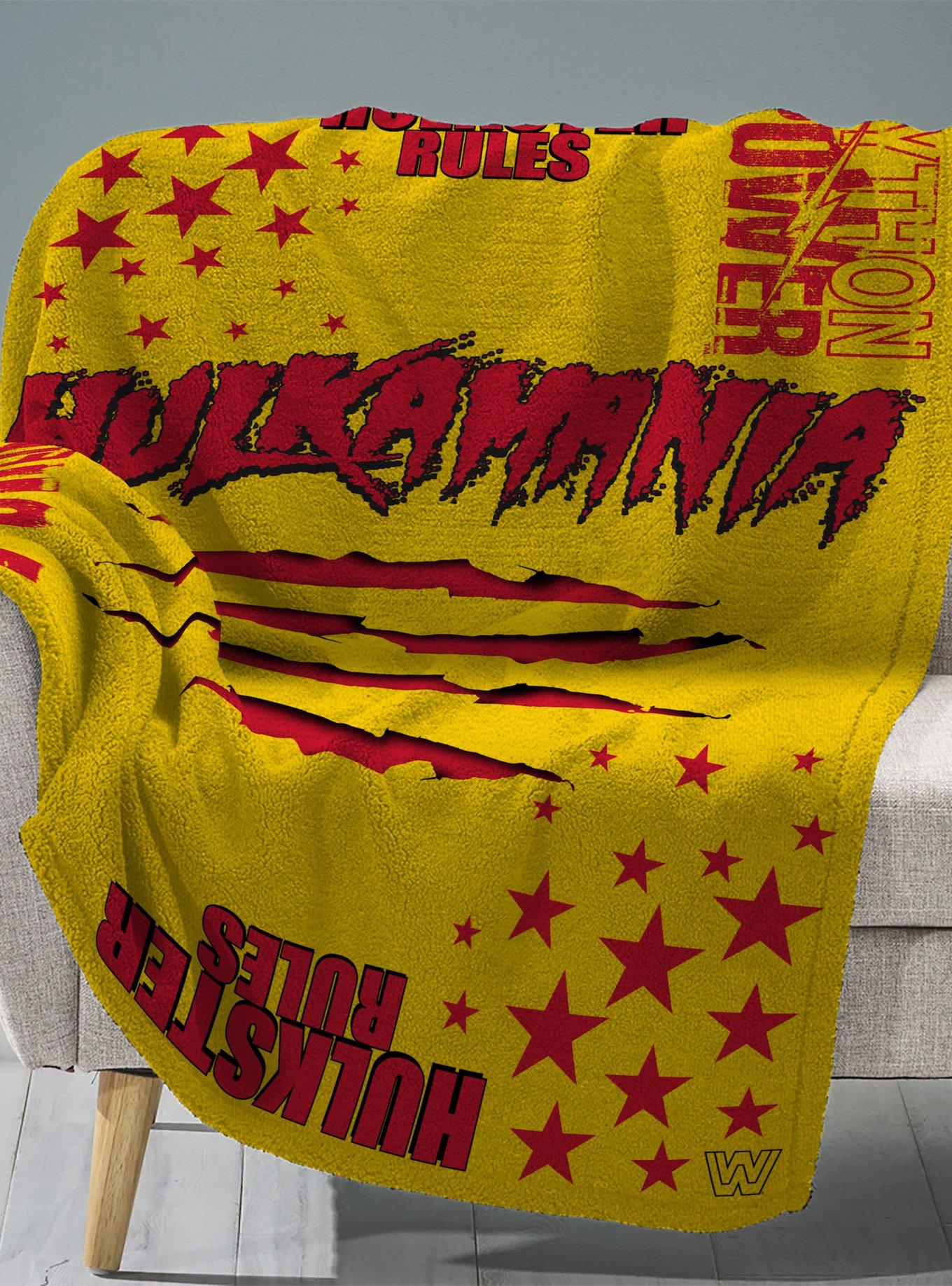 WWE Hulk Hogan Sleep Squad Throw Blanket x Plush Bundle, , alternate