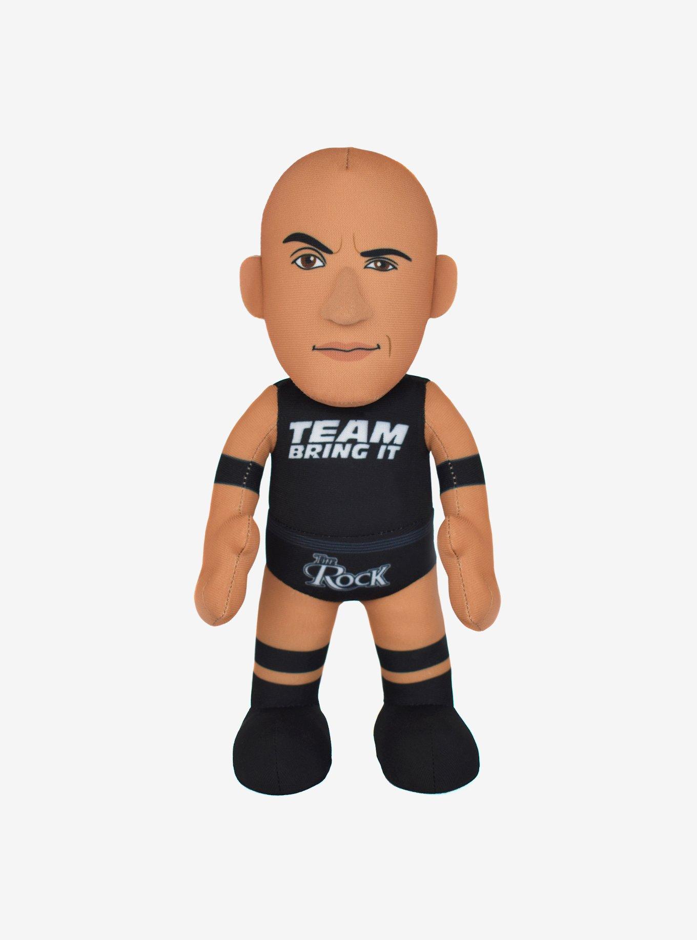 WWE Legend "The Rock" Bundle: "Team Bring It" Rock & Old School Rock Bleacher Creatures Plush Bundle, , alternate