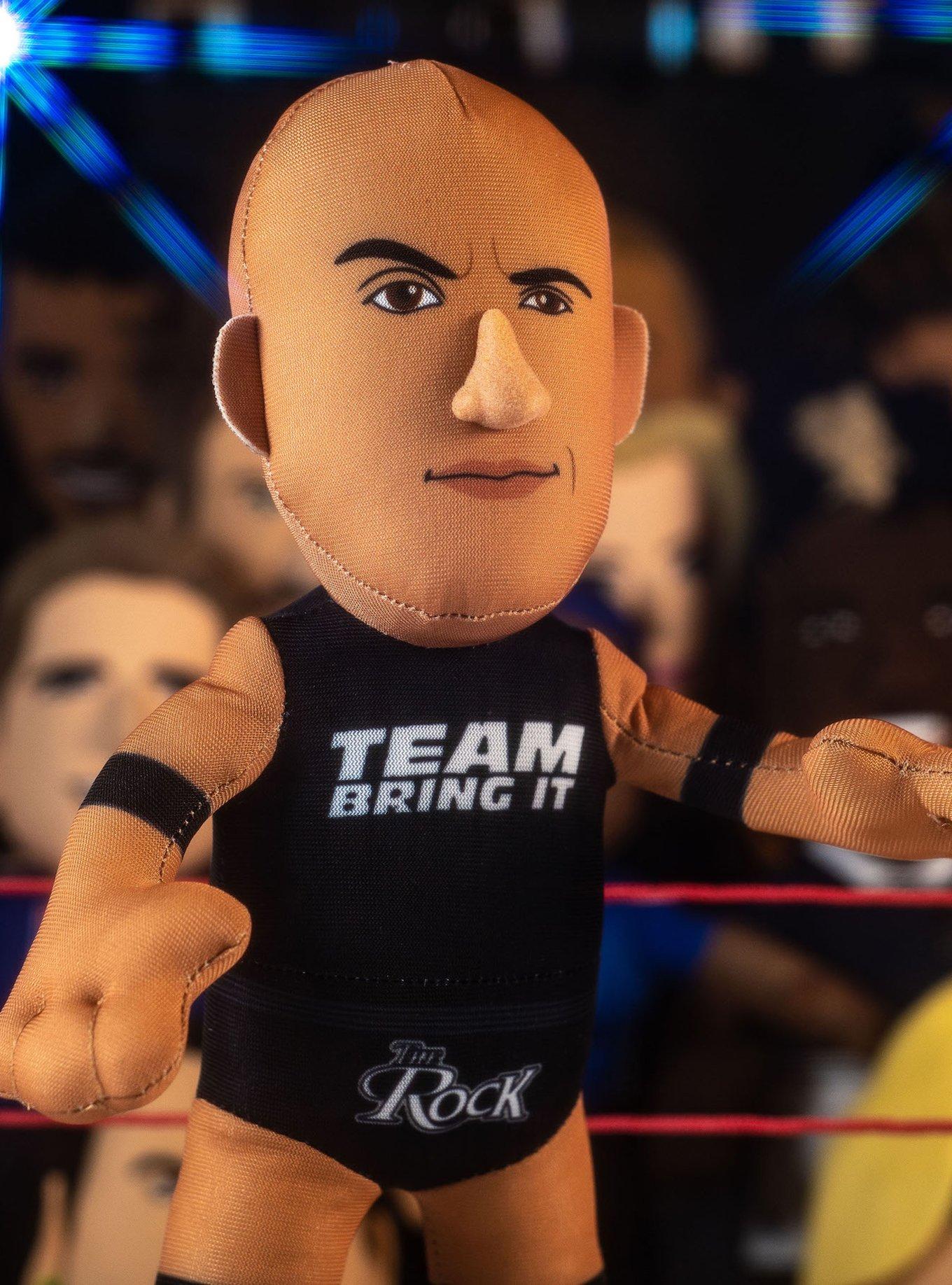 WWE Legend "The Rock" Bundle: "Team Bring It" Rock & Old School Rock Bleacher Creatures Plush Bundle, , alternate