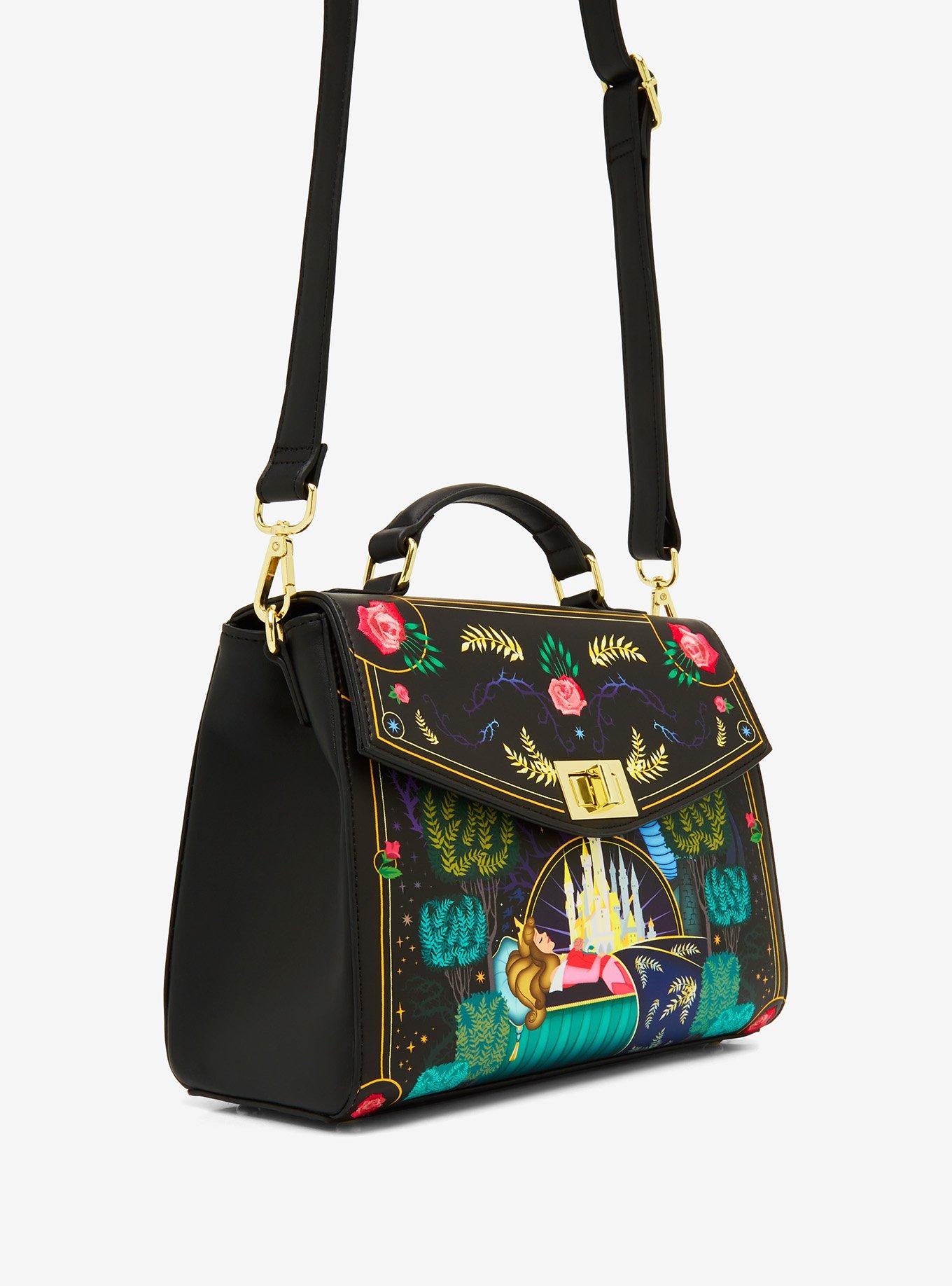 Loungefly Disney Sleeping Beauty Aurora Folkart Handbag - BoxLunch Exclusive, , hi-res