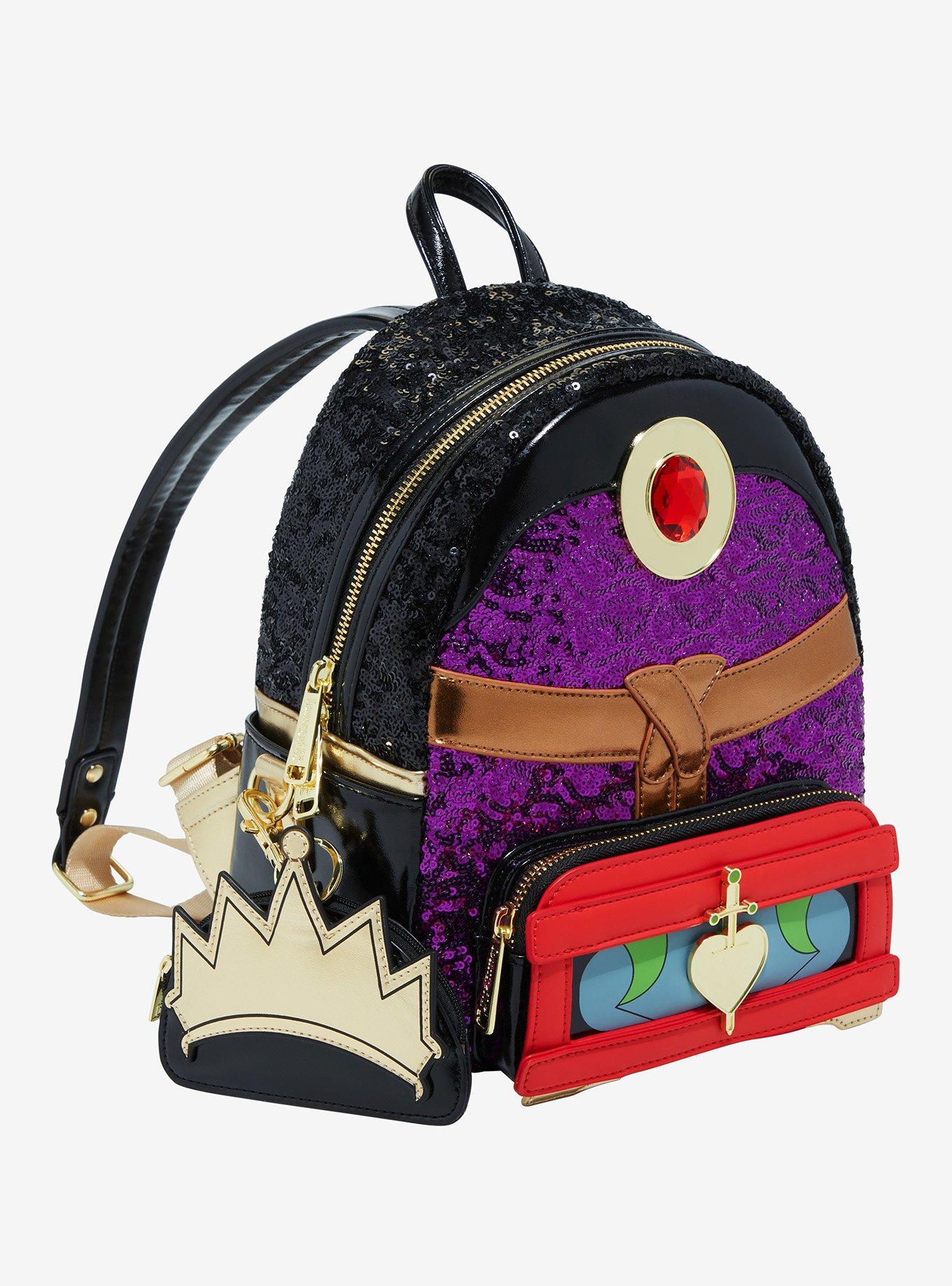 Loungefly Disney Snow White and the Seven Dwarfs Evil Queen Sequined Figural Mini Backpack - BoxLunch Exclusive, , hi-res