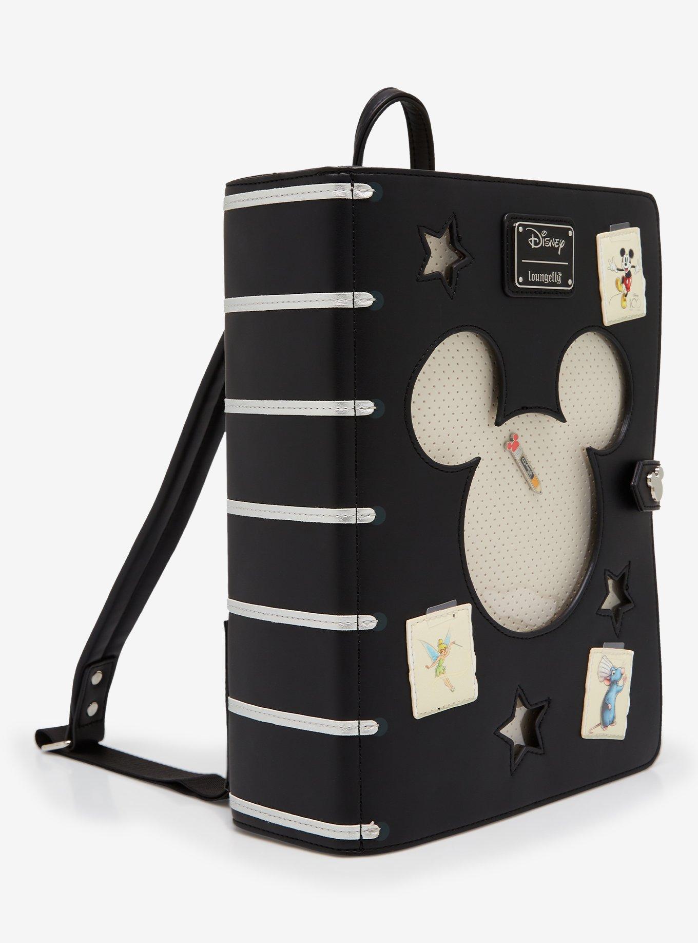 Loungefly Disney 100 Mickey Mouse Sketchbook Pin Display Backpack, , alternate