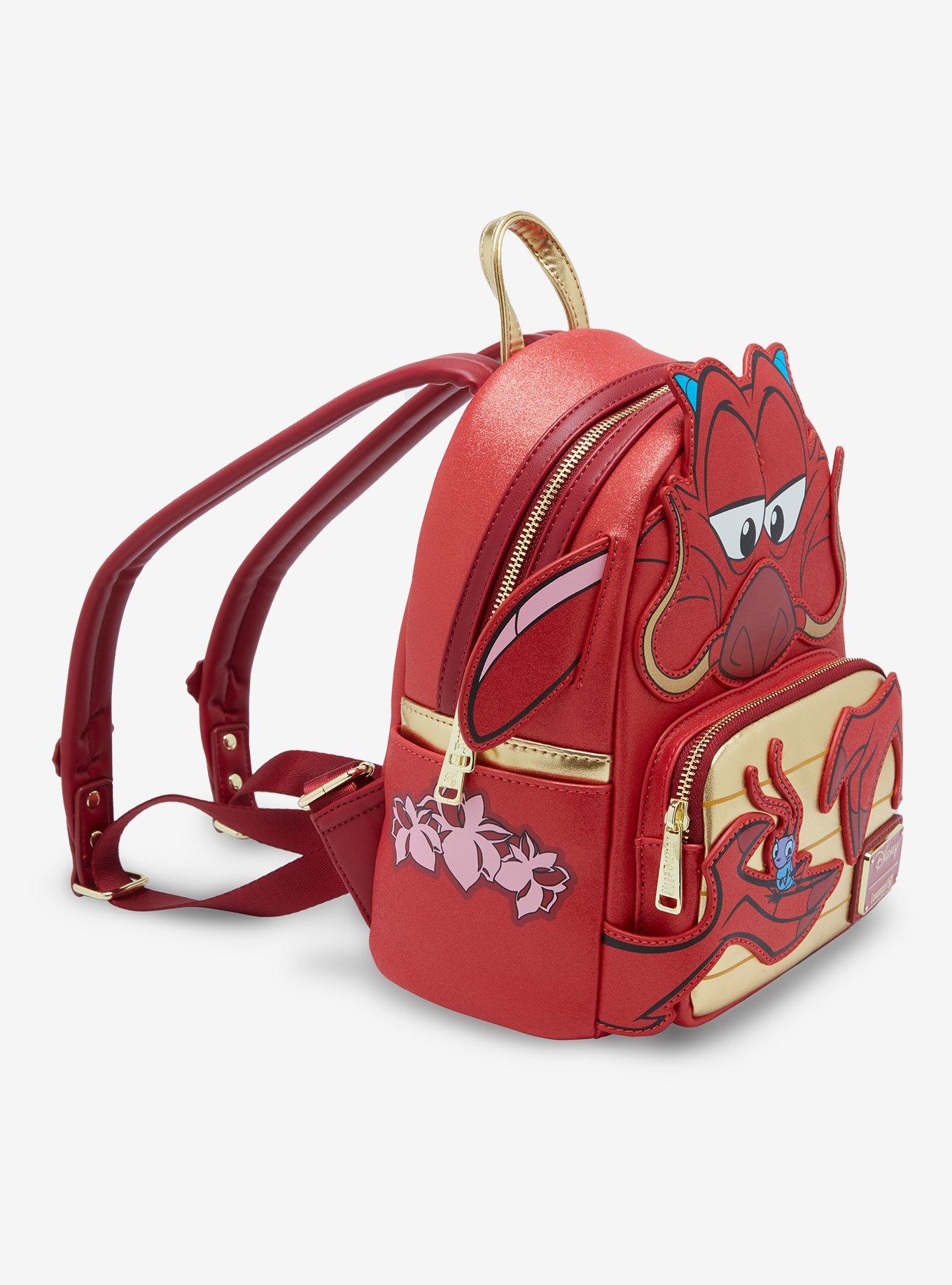 Loungefly Disney Mulan Glitter Mushu Figural Mini Backpack, , alternate