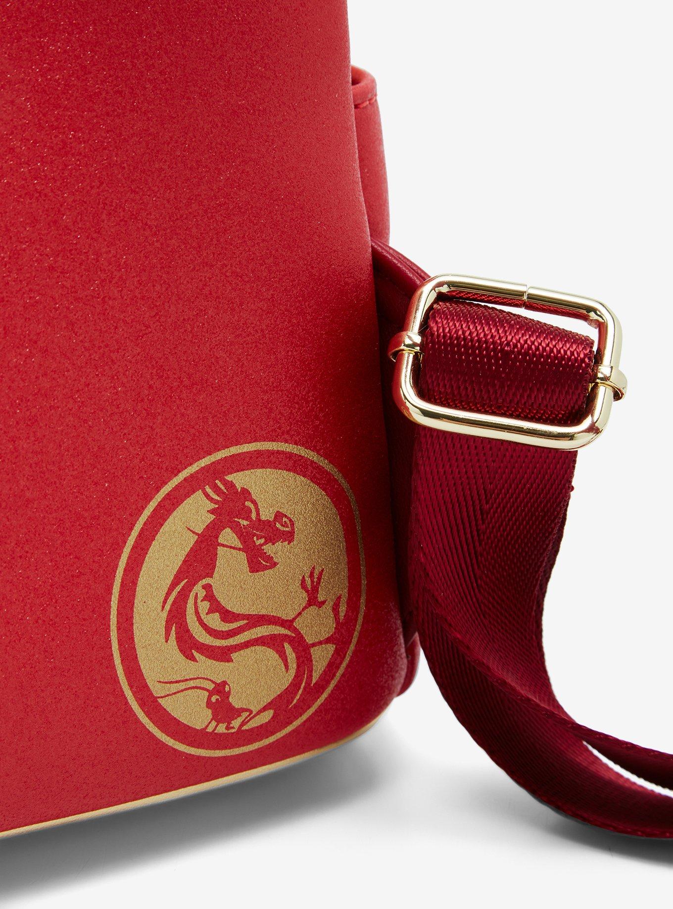 Loungefly Disney Mulan Glitter Mushu Figural Mini Backpack, , alternate