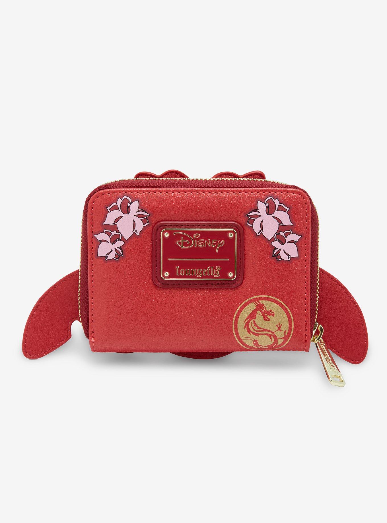 Loungefly Disney Mulan Glitter Mushu Figural Small Zip Wallet, , alternate