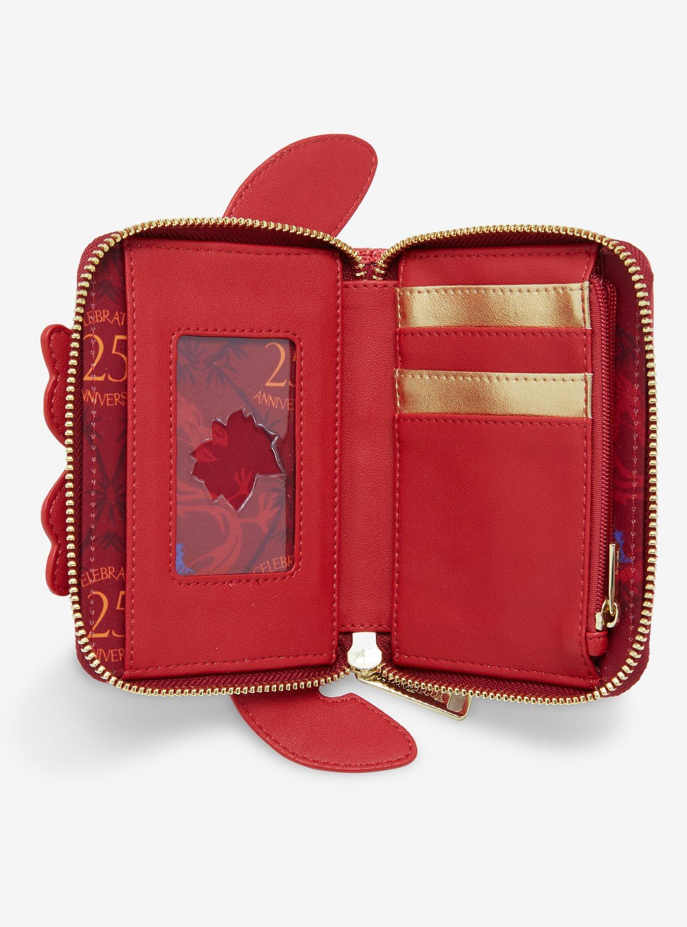 Loungefly Disney Mulan Glitter Mushu Figural Small Zip Wallet, , alternate