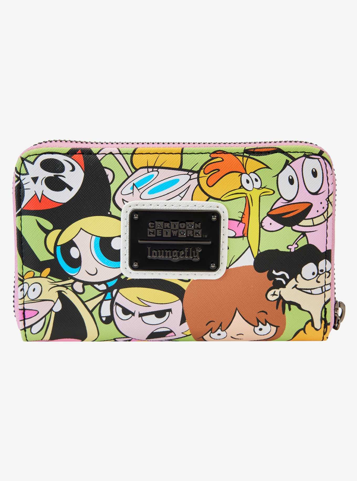 Loungefly Cartoon Network Retro Character Collage Small Zip Wallet, , hi-res