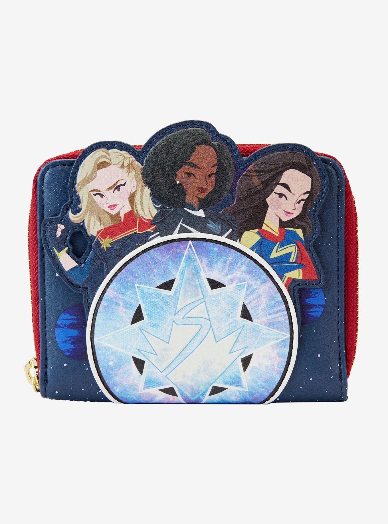 Loungefly Marvel The Marvels Group Portrait Small Zip Wallet, , hi-res