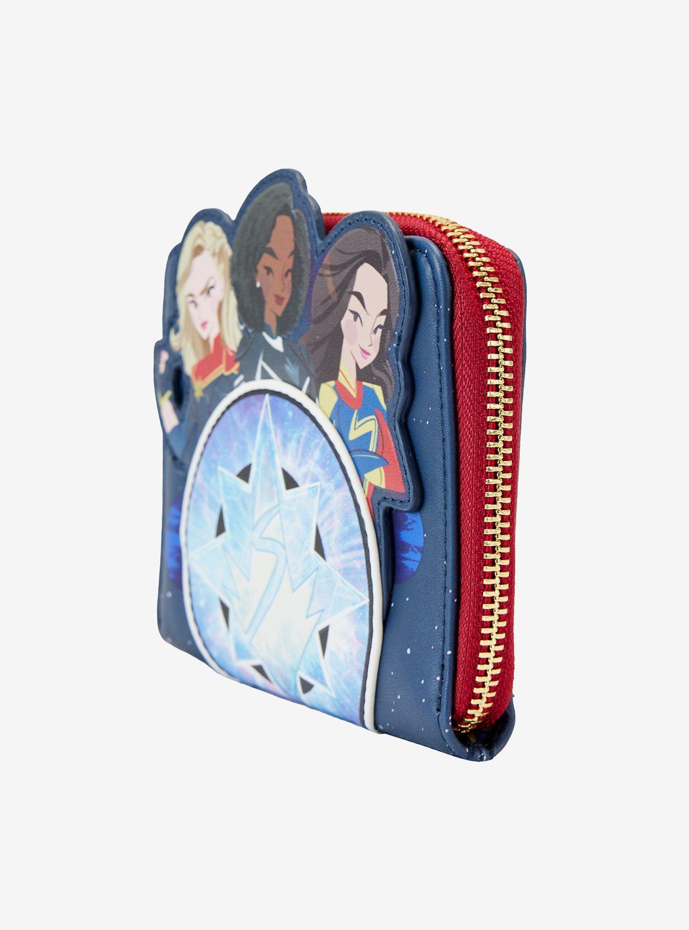 Loungefly Marvel The Marvels Group Portrait Small Zip Wallet, , alternate