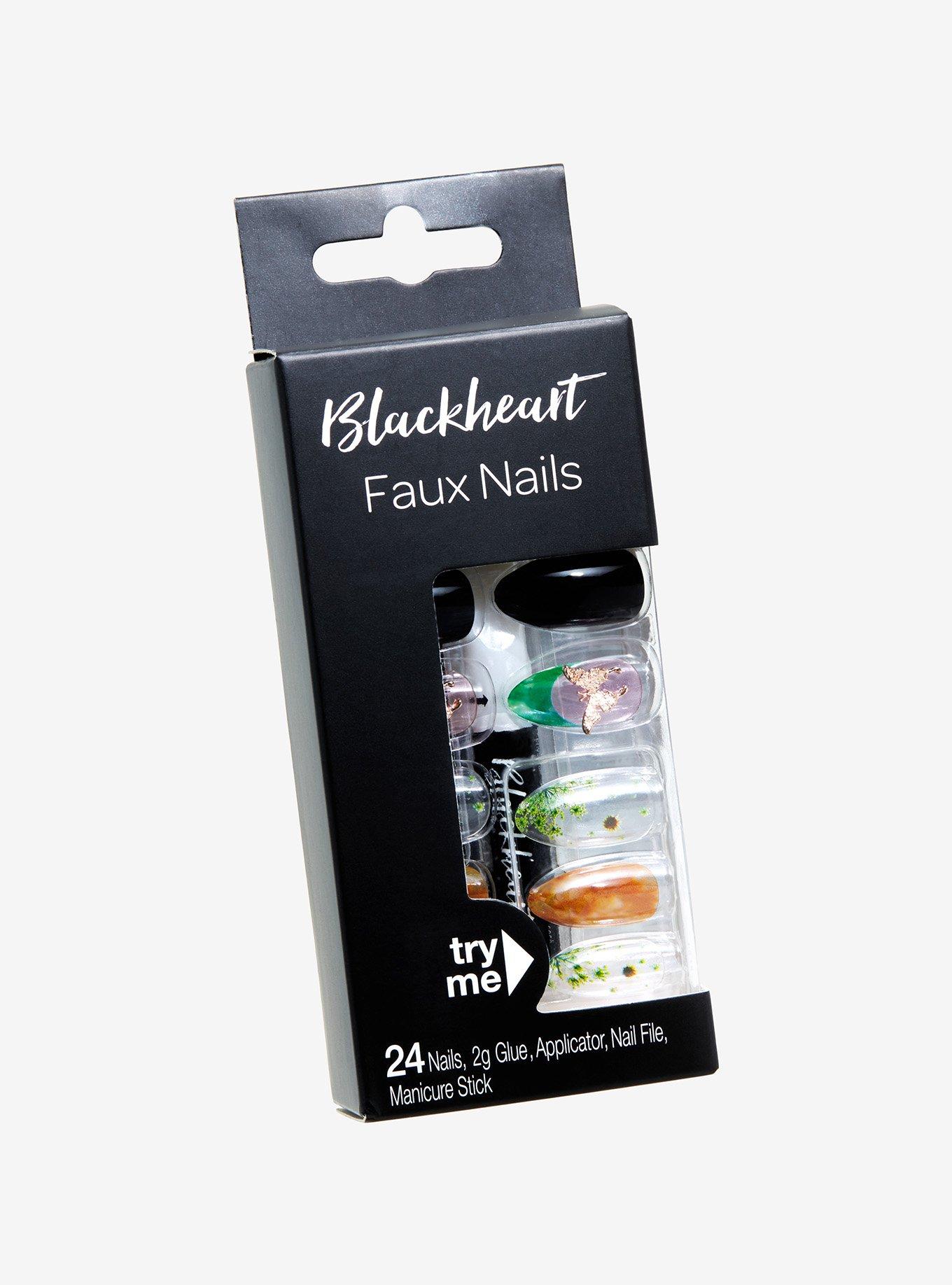 Blackheart Cottagecore Floral Faux Nail Set, , hi-res