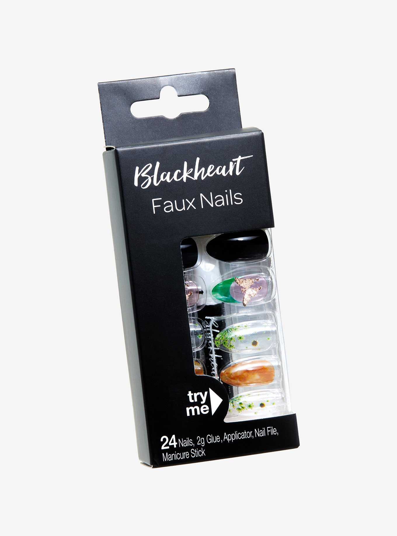 Blackheart Cottagecore Floral Faux Nail Set, , hi-res