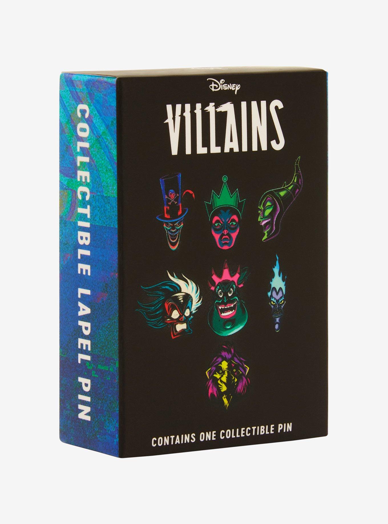Disney Villains Dark Neon Portrait Blind Box Enamel Pin, , alternate