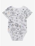 Disney The Nightmare Before Christmas Icons Allover Print Infant One-Piece - BoxLunch Exclusive, BEIGE, alternate