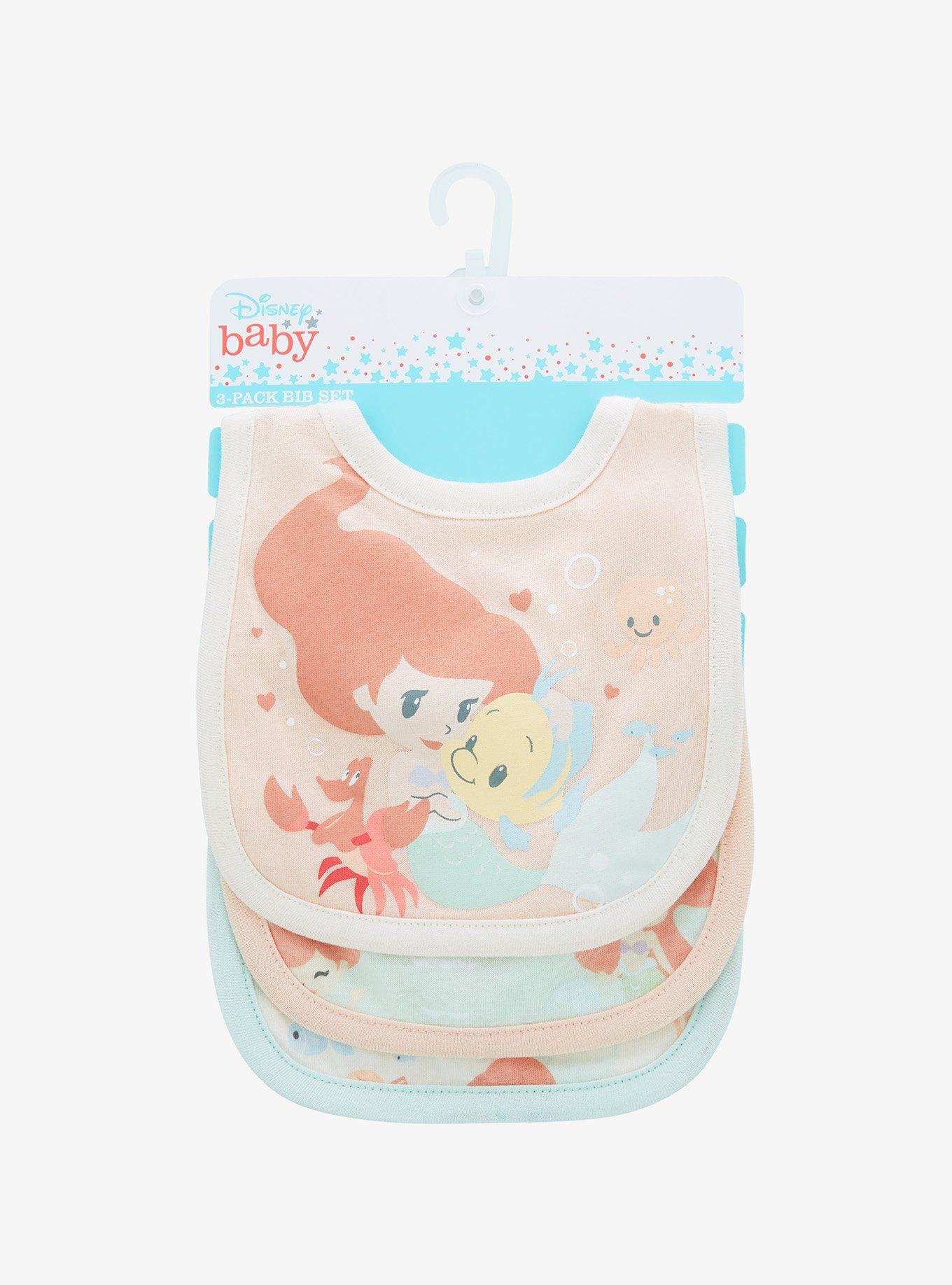 Disney The Little Mermaid Ariel and Flounder Bib Set - BoxLunch Exclusive, , alternate