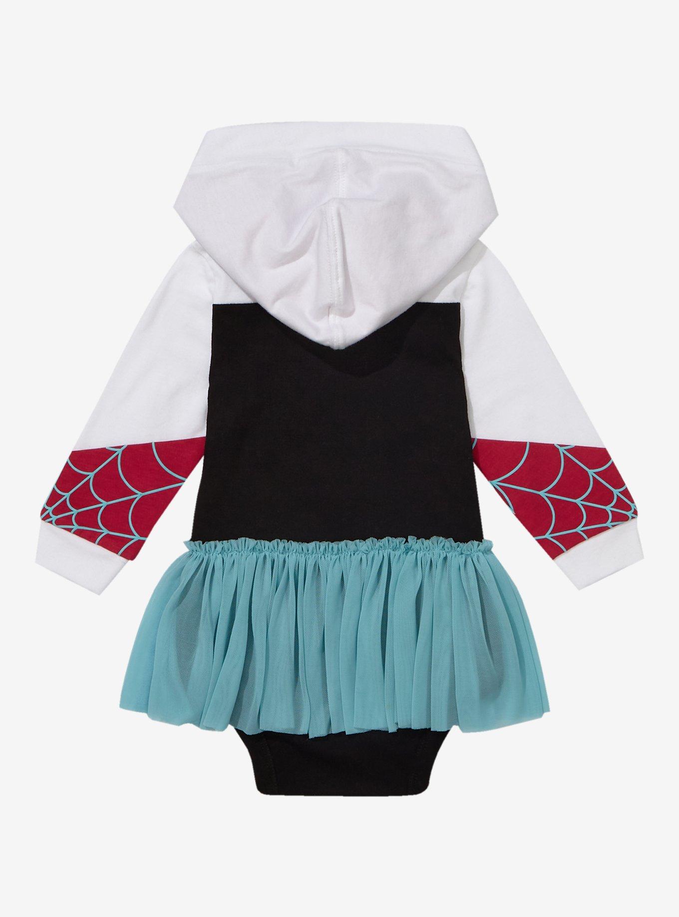 Marvel Spider-Man Spider-Gwen Infant Tutu One-Piece - BoxLunch Exclusive, WHITE, alternate