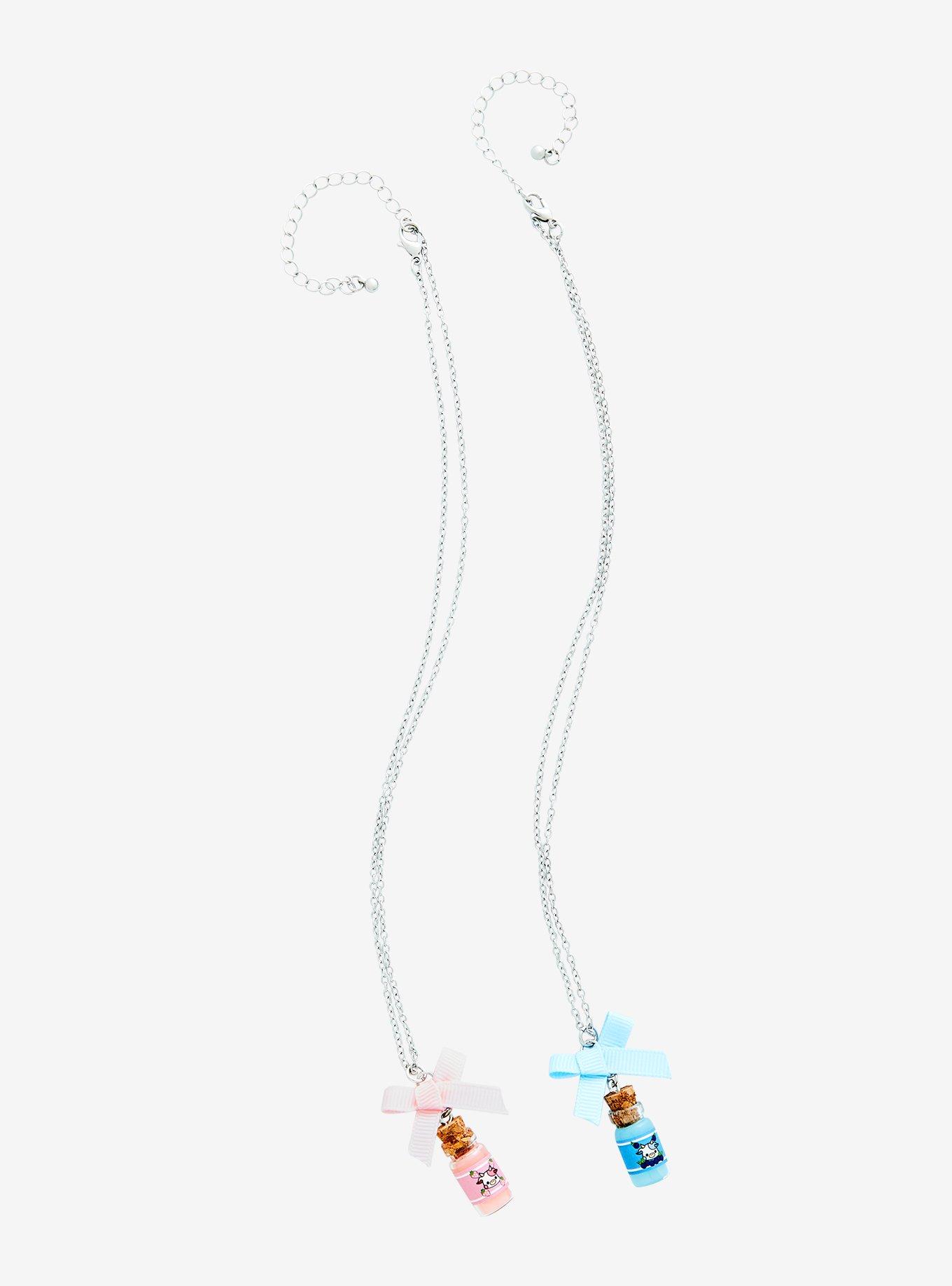 Strawberry & Blueberry Milk Bestie Necklace Set - BoxLunch Exclusive, , hi-res