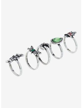Thorn & Fable Dark Green Forest Ring Set, , hi-res