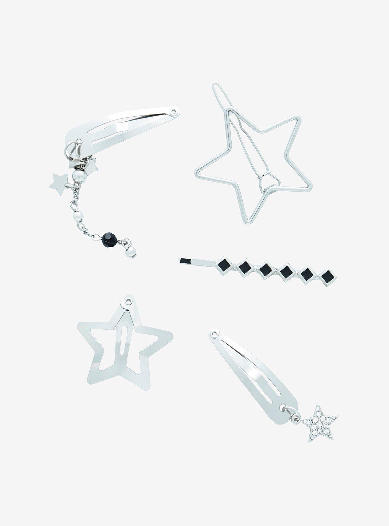 Social Collision Star Hair Clip Set, , alternate