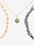 Thorn & Fable Butterfly Flower Choker Necklace Set, , alternate