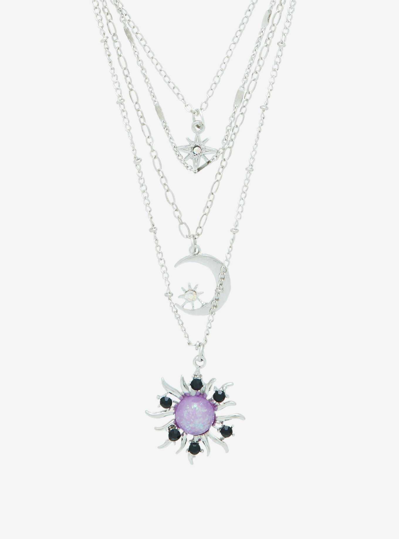 Purple Opal Celestial Layered Necklace, , hi-res