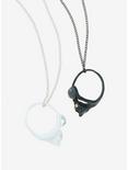 Black & White Cat Mood Best Friend Necklace Set, , alternate