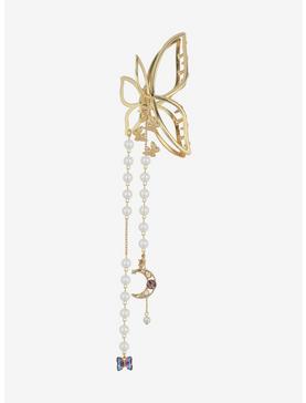 Cosmic Aura Butterfly Pearl Claw Hair Clip, , hi-res