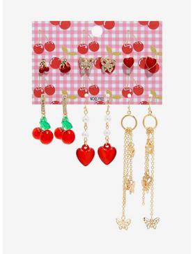 Cherry Heart Earring Set, , hi-res