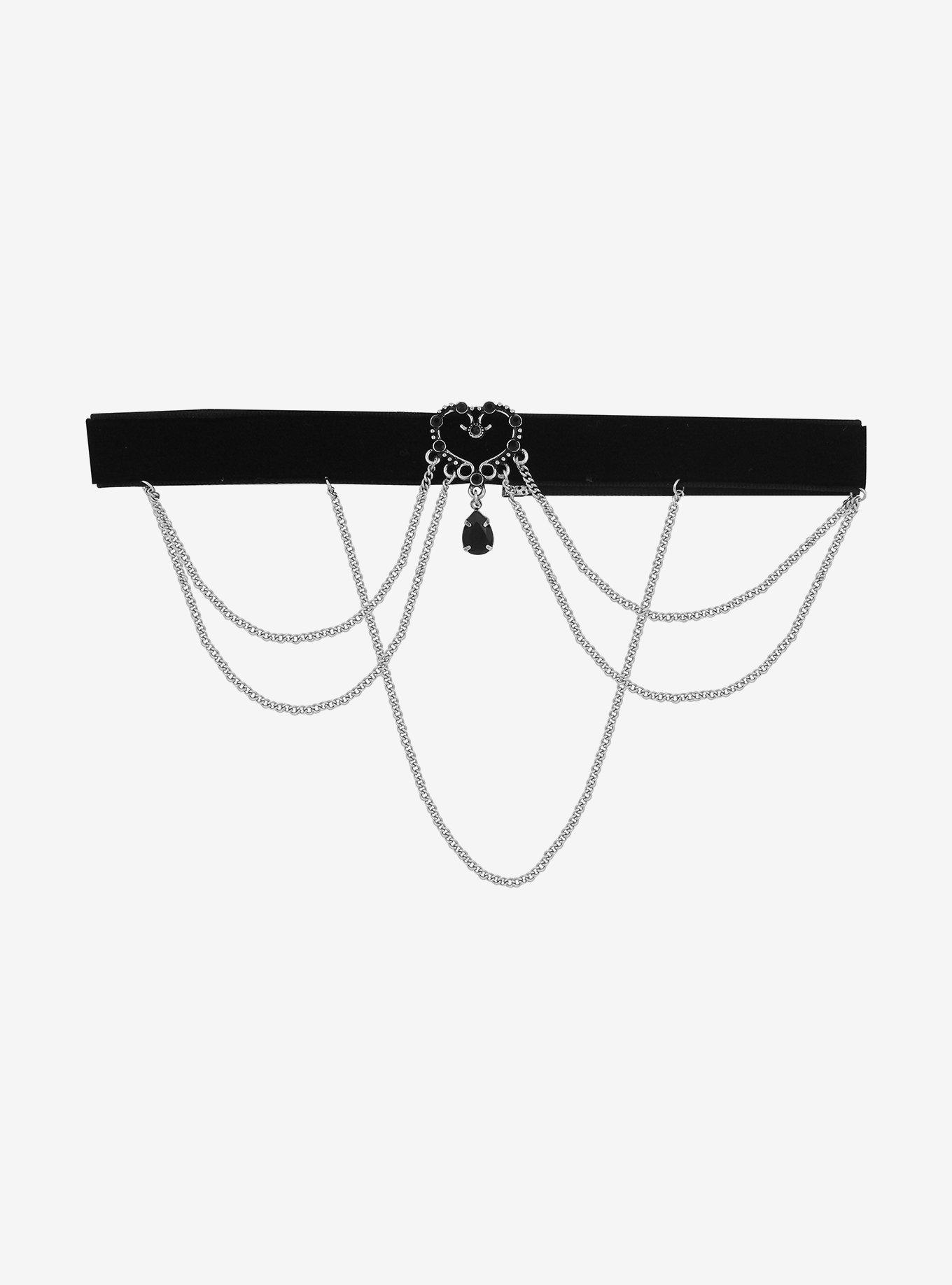 Social Collision Layered Chain Choker, , alternate