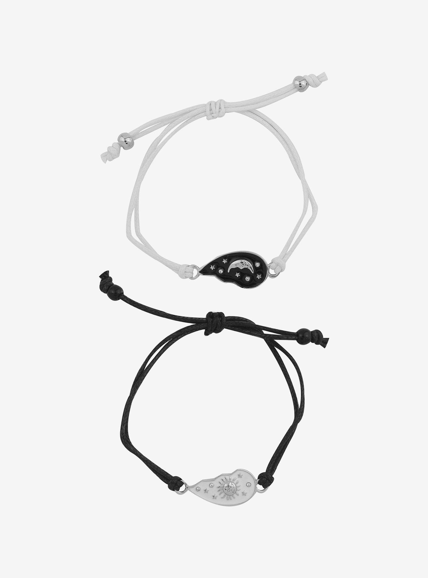 Cosmic Aura Celestial Broken Heart Best Friend Cord Bracelet Set, , alternate
