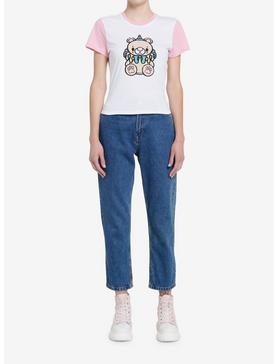 Sweet Society Clown Bear Pink Raglan Girls T-Shirt, , hi-res