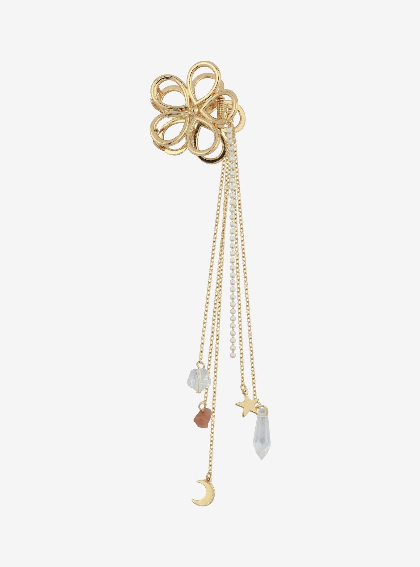 Sweet Society Flower Charms Claw Hair Clip, , alternate