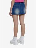 Blue Denim Mini Skirt, INDIGO, alternate