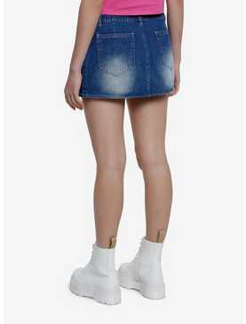 Blue Denim Mini Skirt, , hi-res