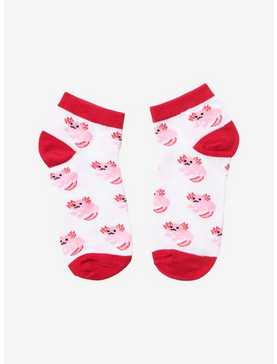 Pink Axolotl Ankle Socks, , hi-res