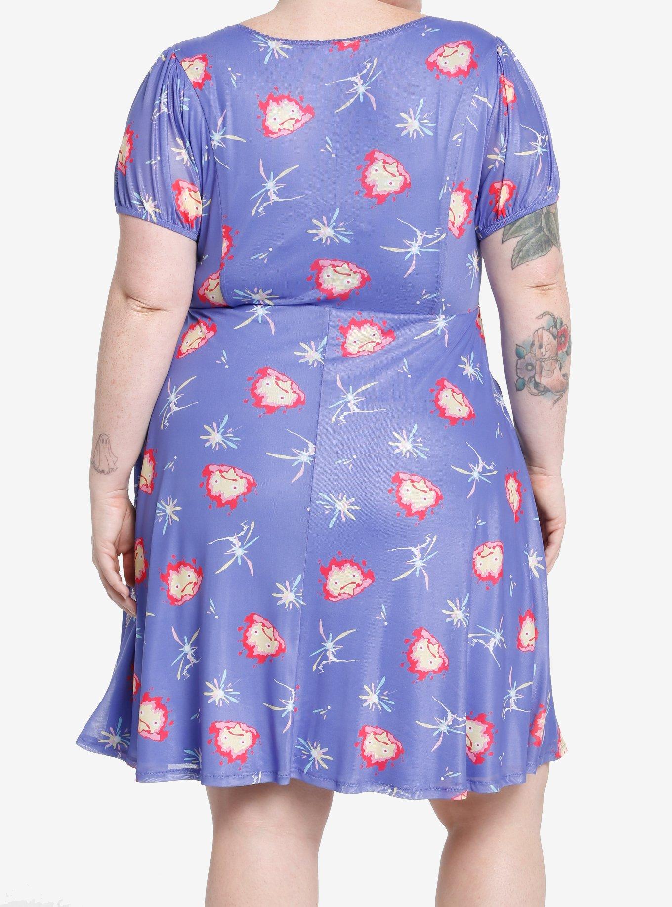 Her Universe Studio Ghibli Howl's Moving Castle Calcifer Dress Plus Size, MULTI, alternate
